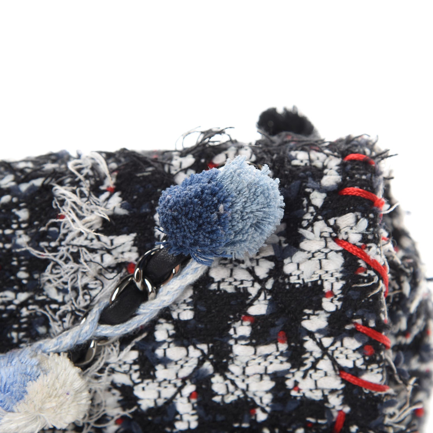 Chanel Tweed Pompom Flap Bag Multicolor 12 of 12