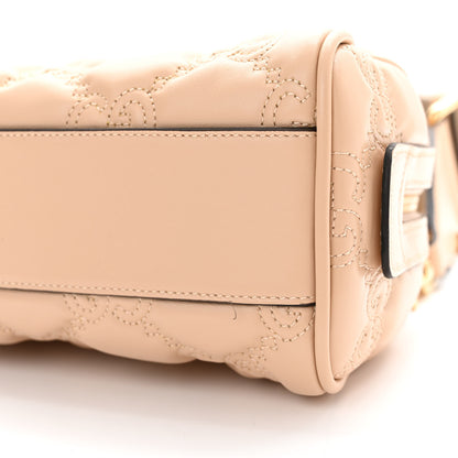 Gucci Calfskin GG Matelasse Mini Bowler Bag Naturale 10 of 12