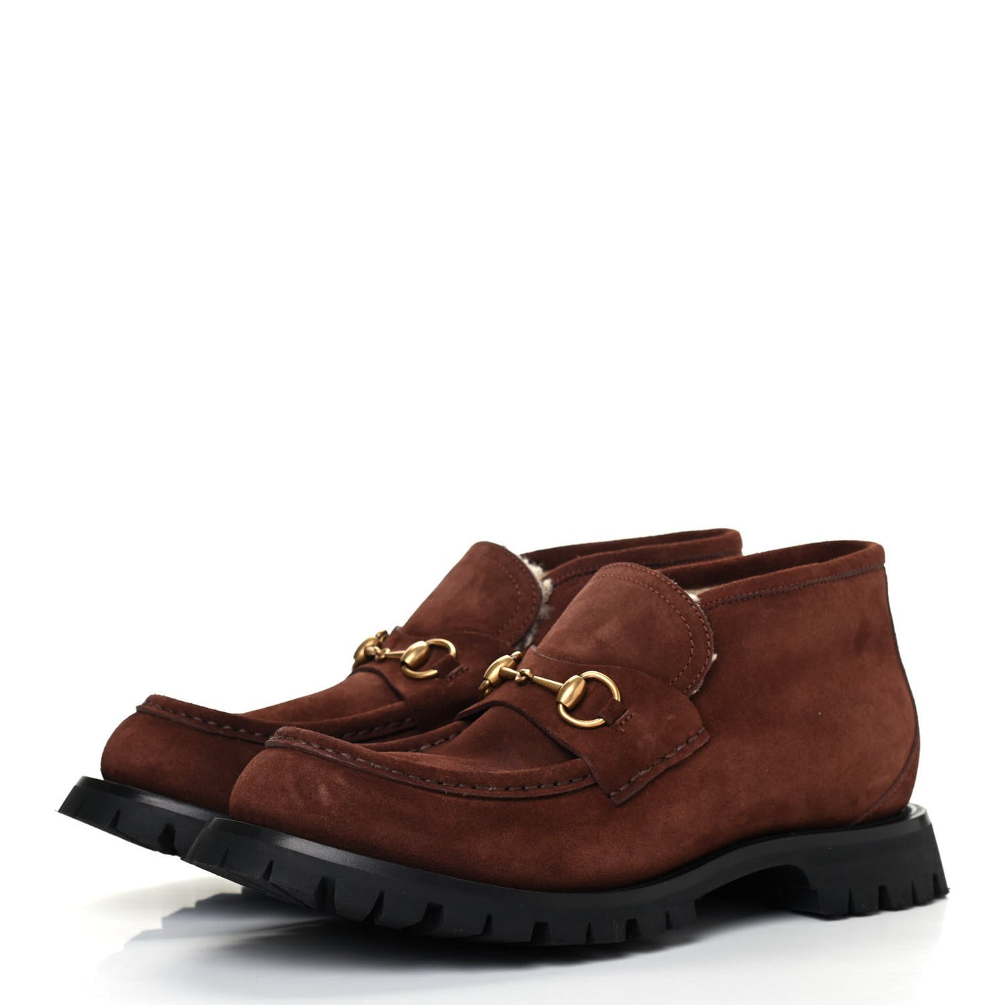 Suede Shearling Mens Harald Horsebit Ankle Boots 11 Light Brown Butterscotch