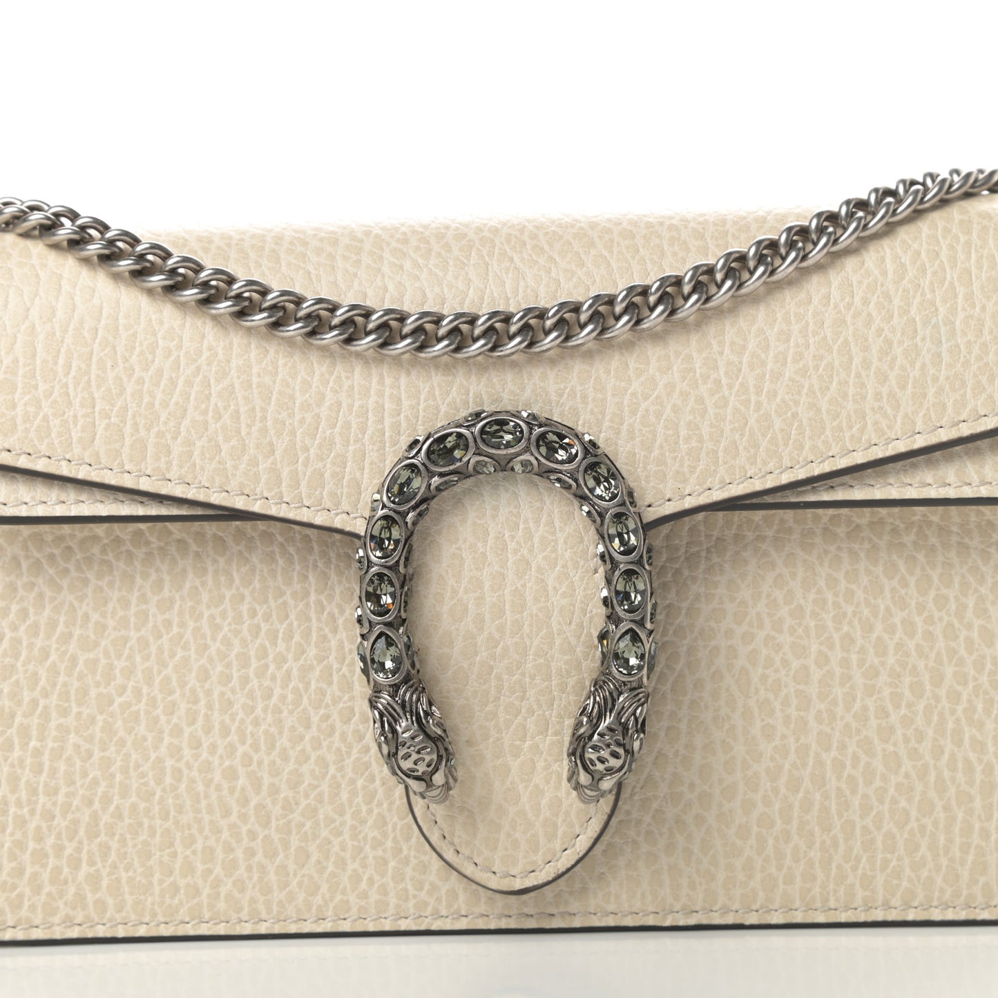 Dollar Calfskin Crystal Super Mini Dionysus Shoulder Bag Mystic White Black Diamond