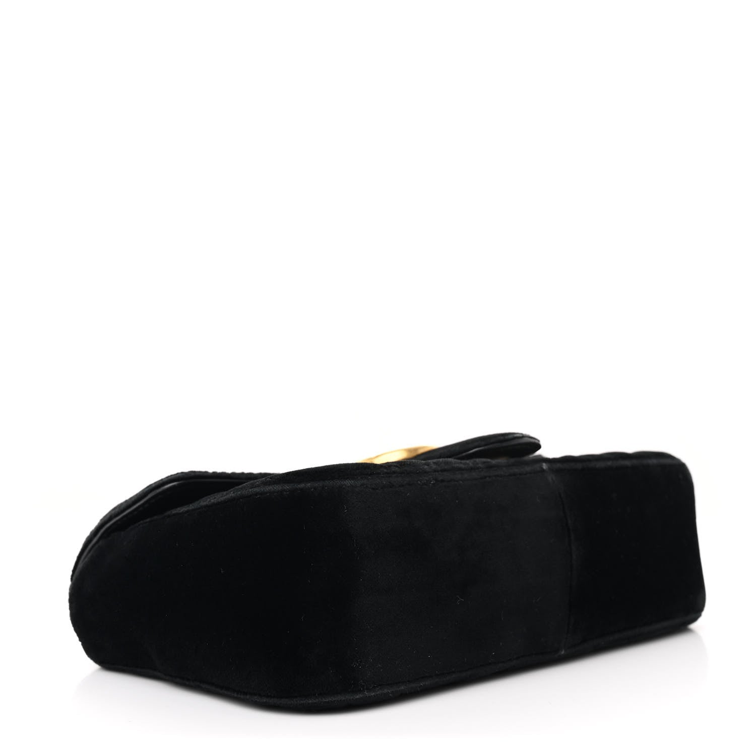 Gucci Velvet Matelasse Mini GG Marmont Shoulder Bag Black 4 of 11