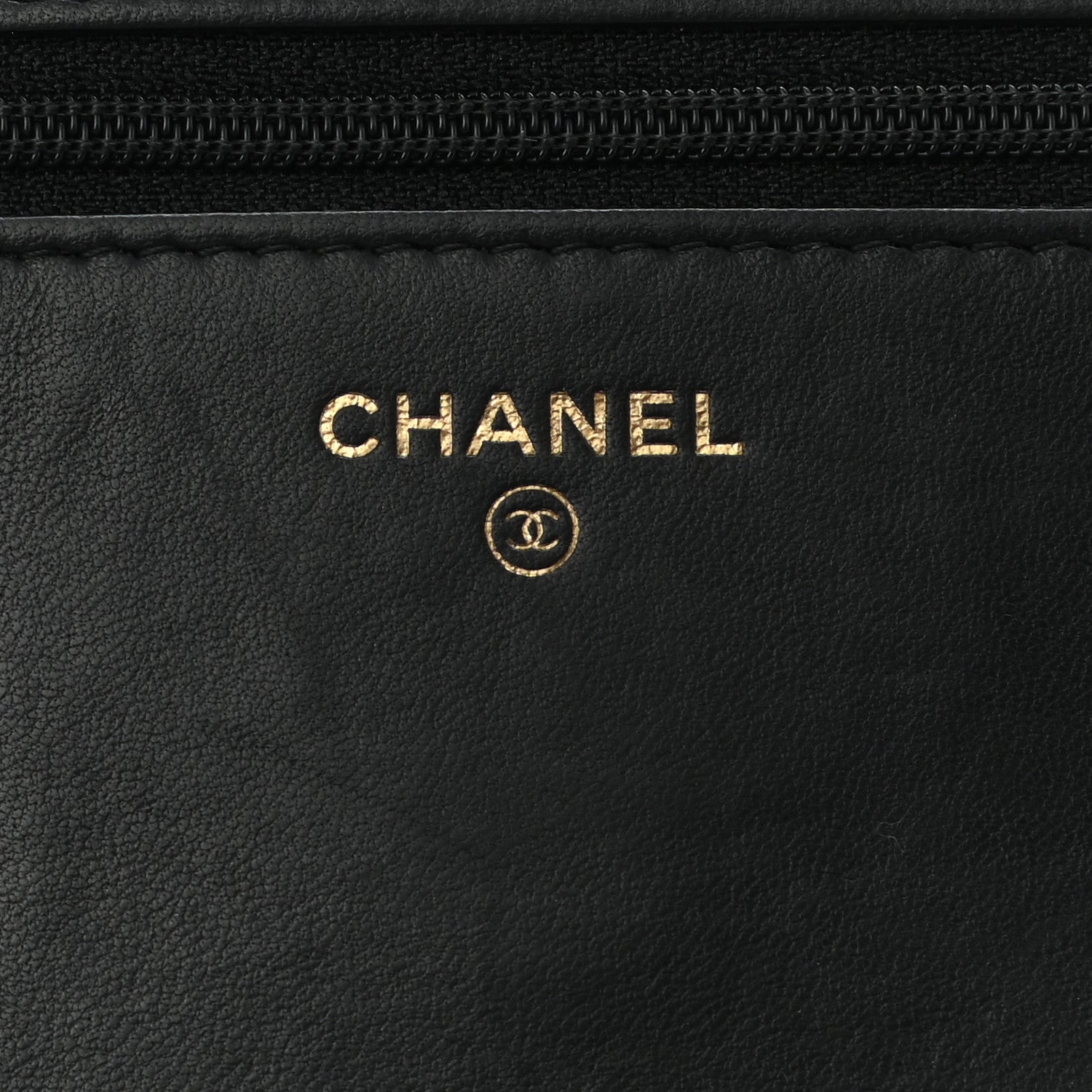 Chanel Lambskin Quilted Wallet On Chain WOC Beige Black 6 of 9