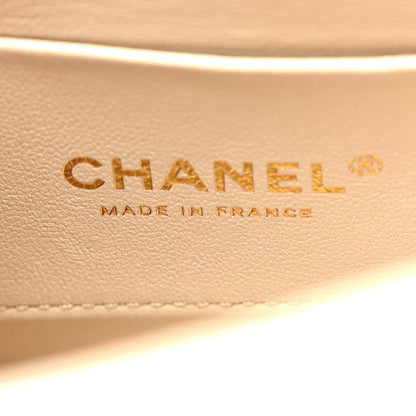 Chanel Caviar Quilted Small Top Handle Flap With Chain Black White 6 of 11