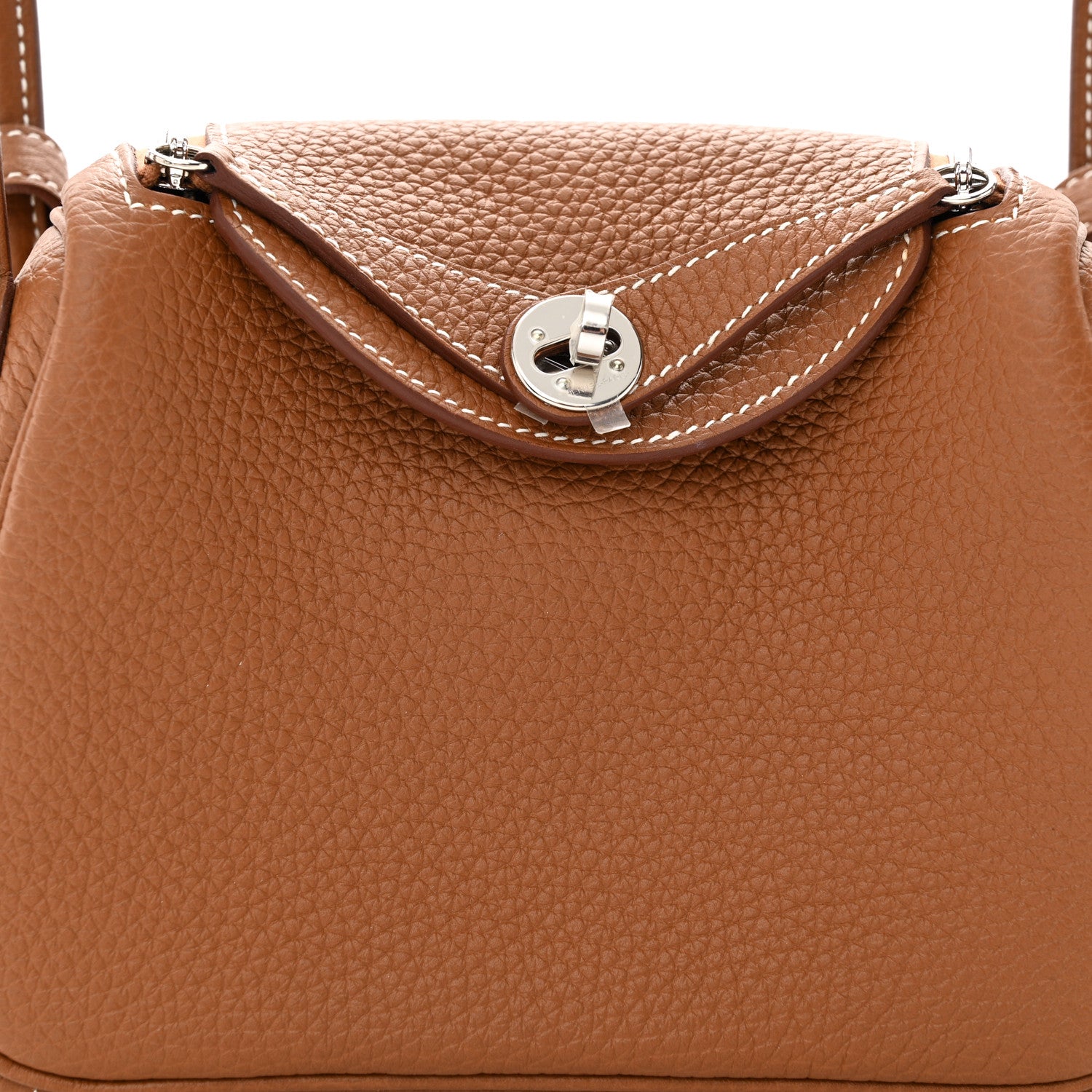 Hermes Taurillon Clemence Mini Lindy 20 Gold 8 of 11