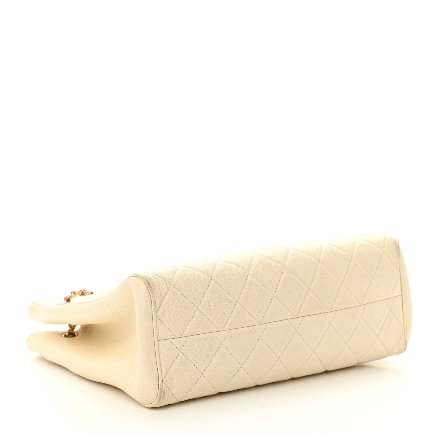 Chanel Caviar Quilted In Out Flap Shopping Tote White 5 of 17