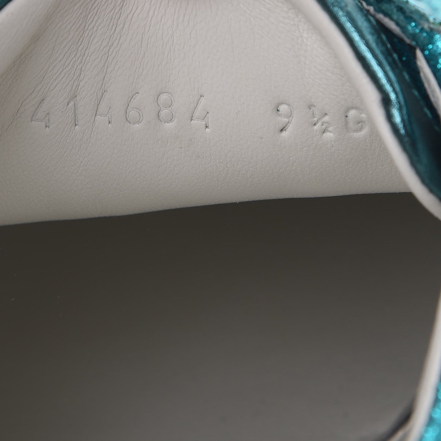 Glitter Fabric Web Studded Sneakers 9 Teal