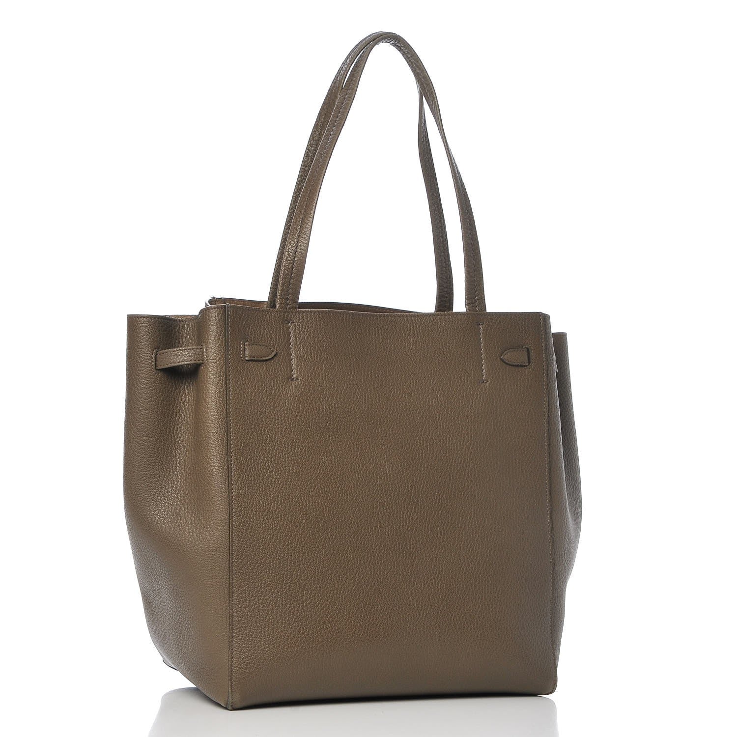 Celine Soft Grained Calfskin Small Belt Cabas Phantom Taupe 3 of 12