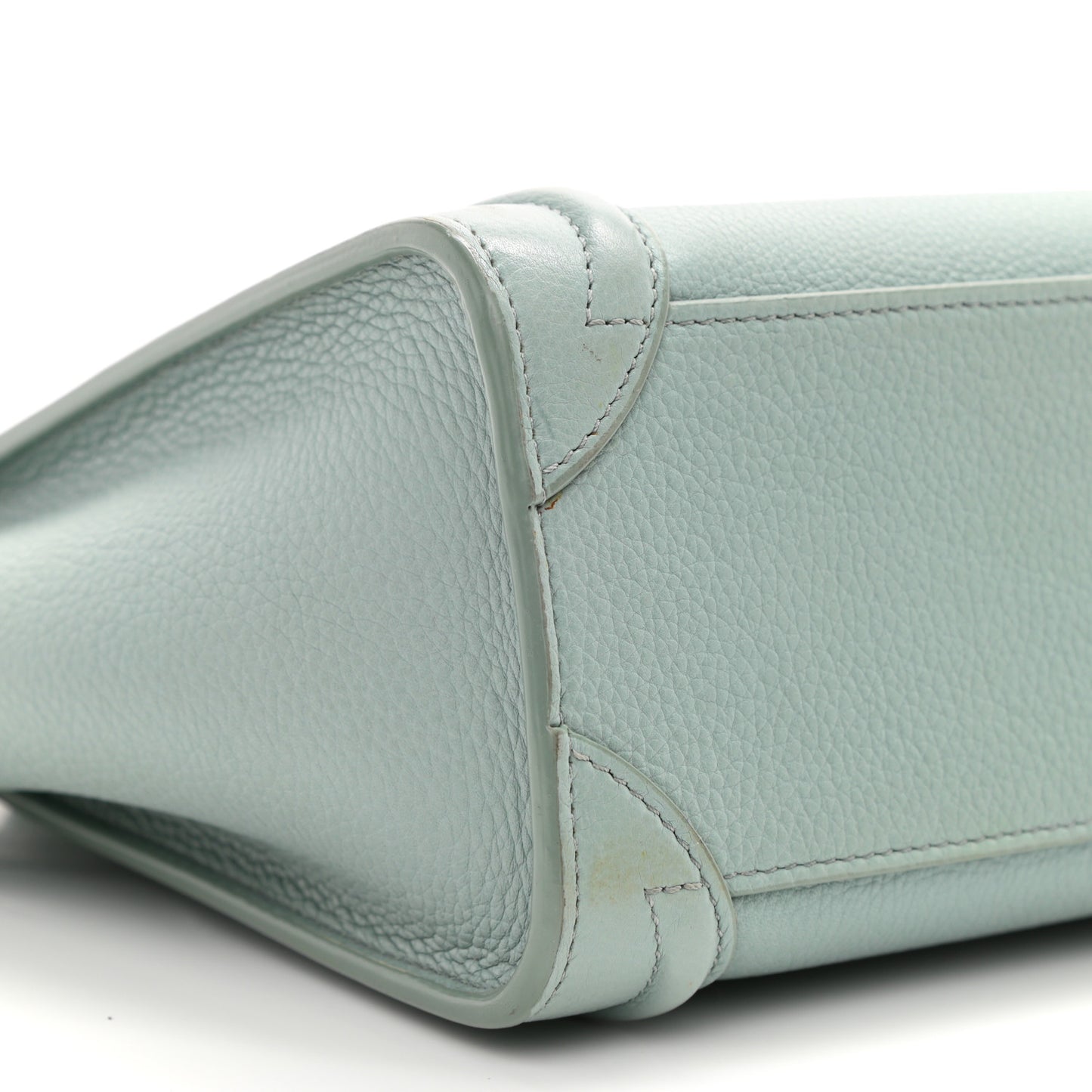 Drummed Calfskin Nano Luggage Almond