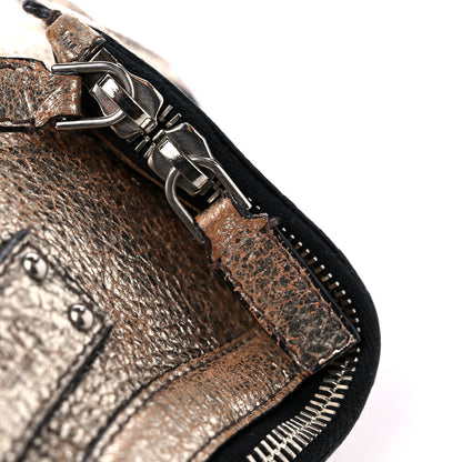 Alexander McQueen Metallic Crackled Lambskin De Manta Clutch Gold 13 of 13
