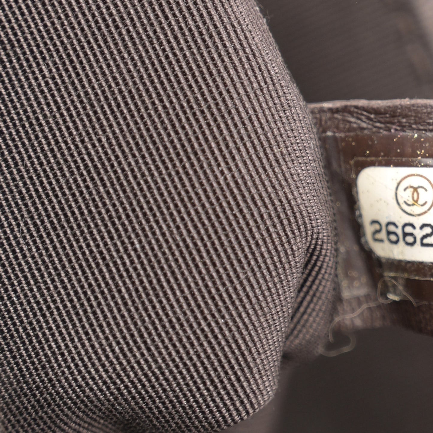 Tweed Wood Mini Coco Handle Flap Beige