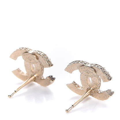 Chanel Crystal CC Earrings Gold 3 of 4