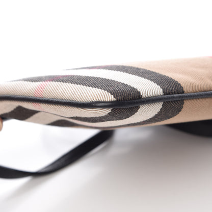Burberry House Check Derby Peyton Crossbody Clutch Bag Black 9 of 10
