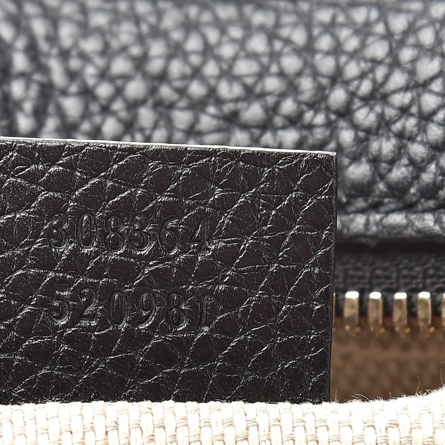 Pebbled Calfskin Small Soho Disco Bag Black