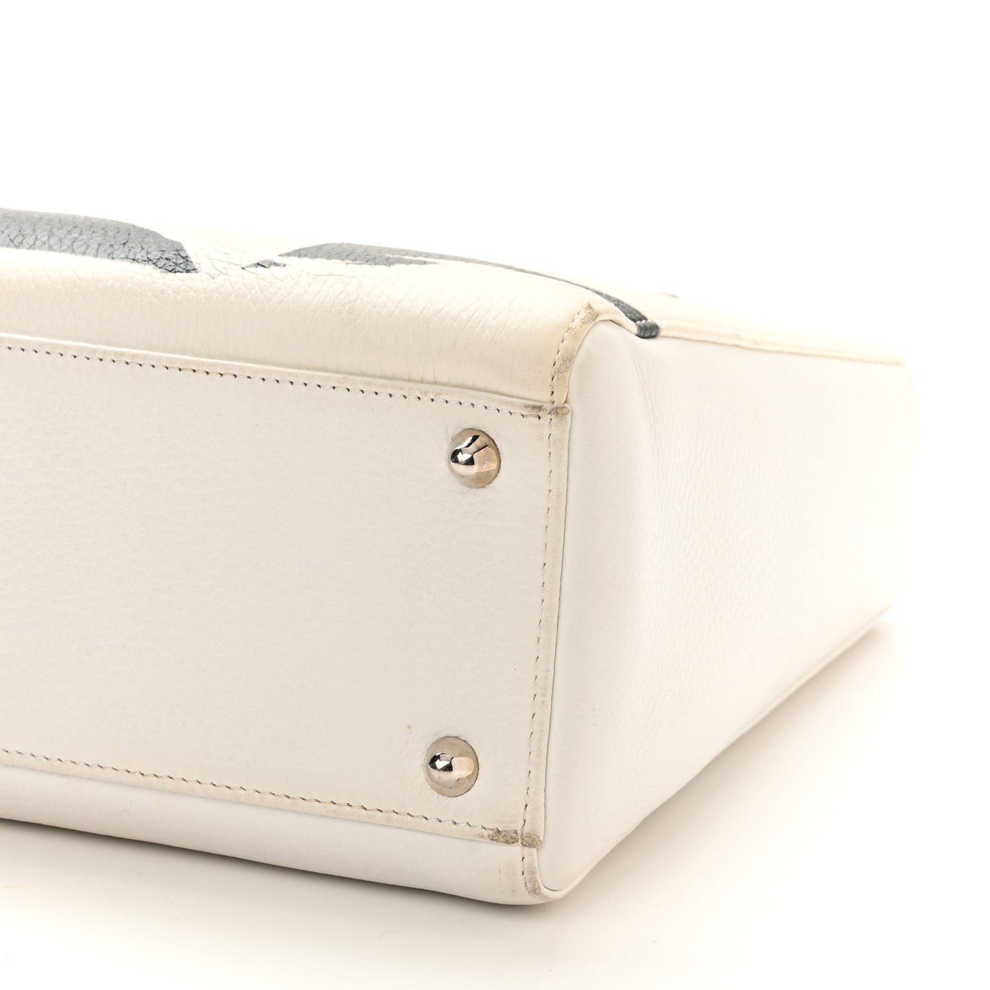 Deerskin Floral Printed Large Lady Dior White