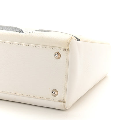 Christian Dior Deerskin Floral Printed Large Lady Dior White 9 of 19