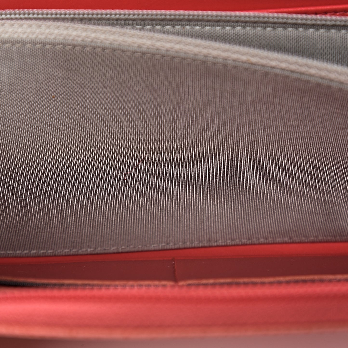 Caviar Large Timeless CC Gusset Zip Around Wallet Orange