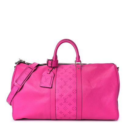 Louis Vuitton Taigarama Keepall Bandouliere 50 Fuchsia 1 of 8