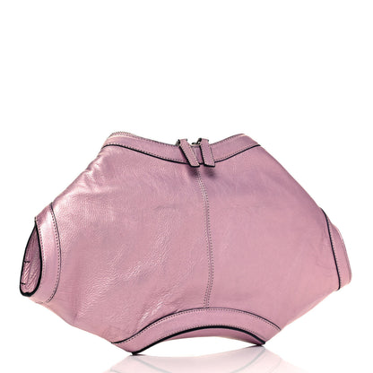 Alexander McQueen Metallic Lambskin De Manta Clutch Lavender 3 of 9