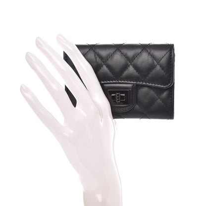 Chanel Aged Calfskin Quilted Reissue Flap Card Holder So Black 2 of 9