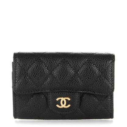 Chanel Caviar Quilted Flap Card Holder Black 1 of 16