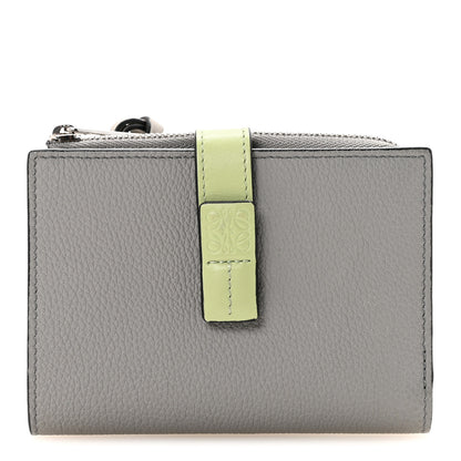 Loewe Grained Calfskin Small Vertical Wallet Pearl Grey Light Pale Green 1 of 7