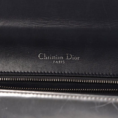 Christian Dior Metallic Patent Micro-Cannage Medium Diorama Flap Bag Silver 8 of 15
