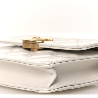 Chanel Calfskin Quilted Perfect Fit Coin Purse With Chain White 11 of 13