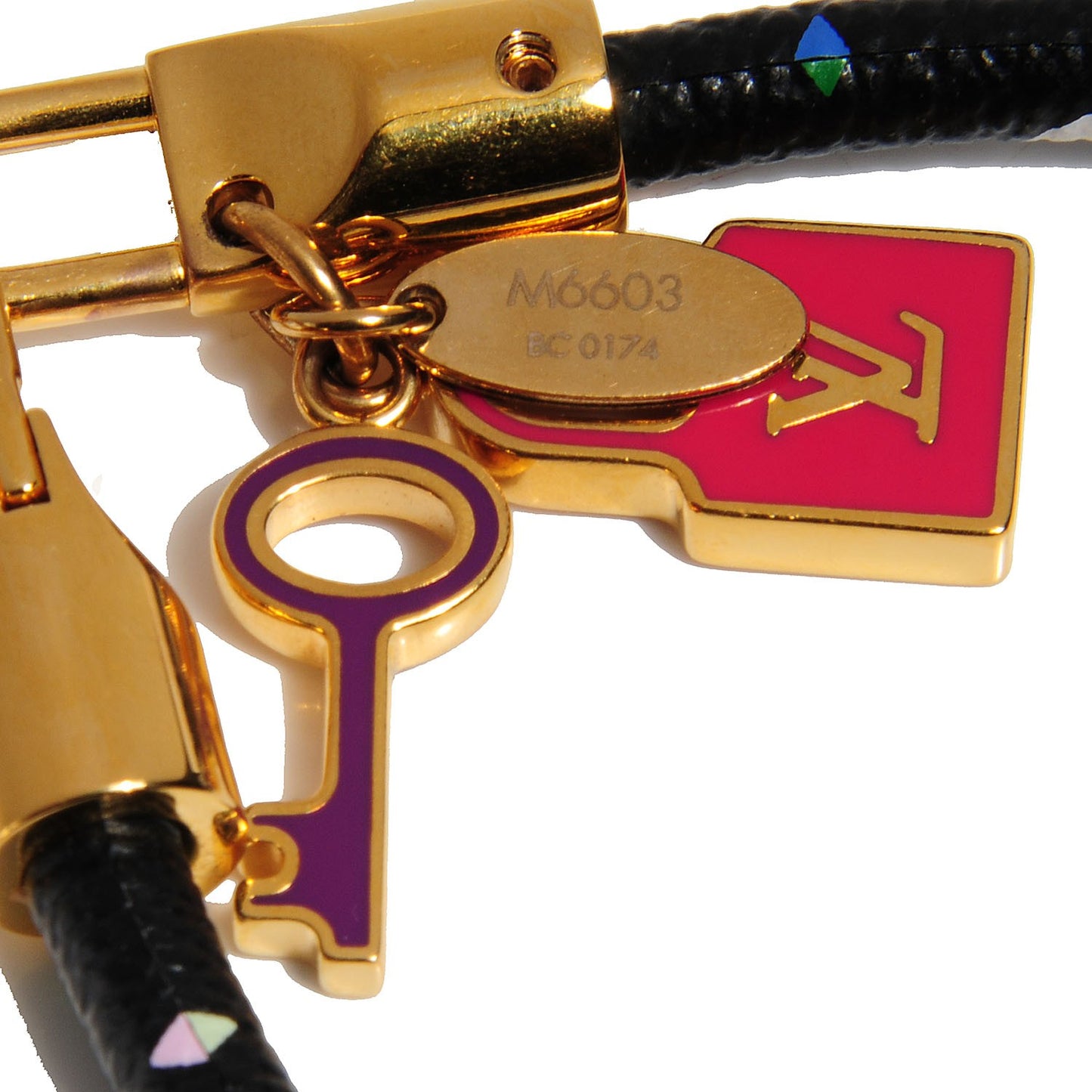 Monogram Multicolor Luck It Bracelet 19 Black