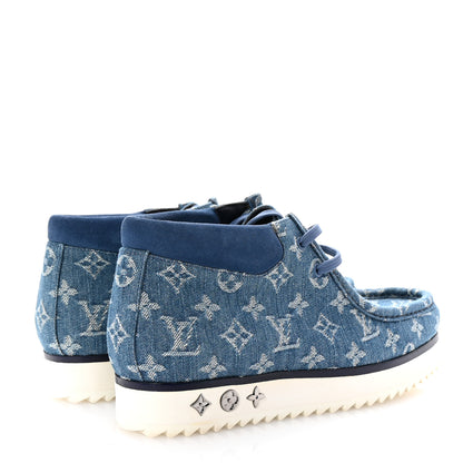 Louis Vuitton Monogram Denim Mods Ankle Boot 8 Blue 5 of 9