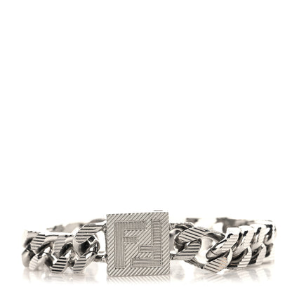 Fendi Metal FF Curb Link Bracelet Silver 1 of 4