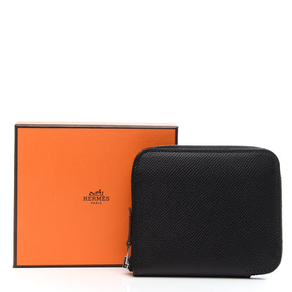 Hermes Epsom Silk'in Compact Wallet Black 8 of 8