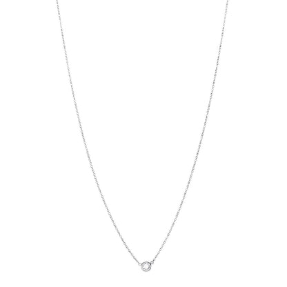 Tiffany Platinum Diamond .16ct Elsa Peretti Diamonds by the Yard Pendant Necklace 1 of 7