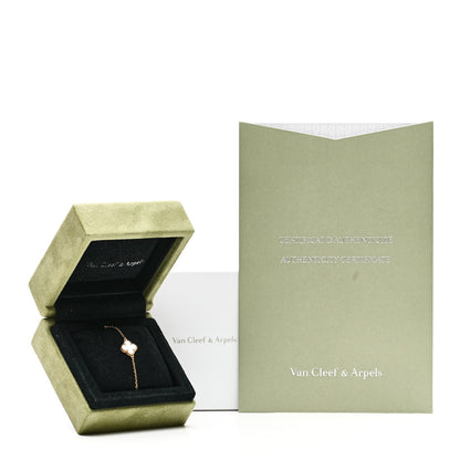 Van Cleef & Arpels 18K Yellow Gold Mother of Pearl Sweet Alhambra Bracelet 5 of 5