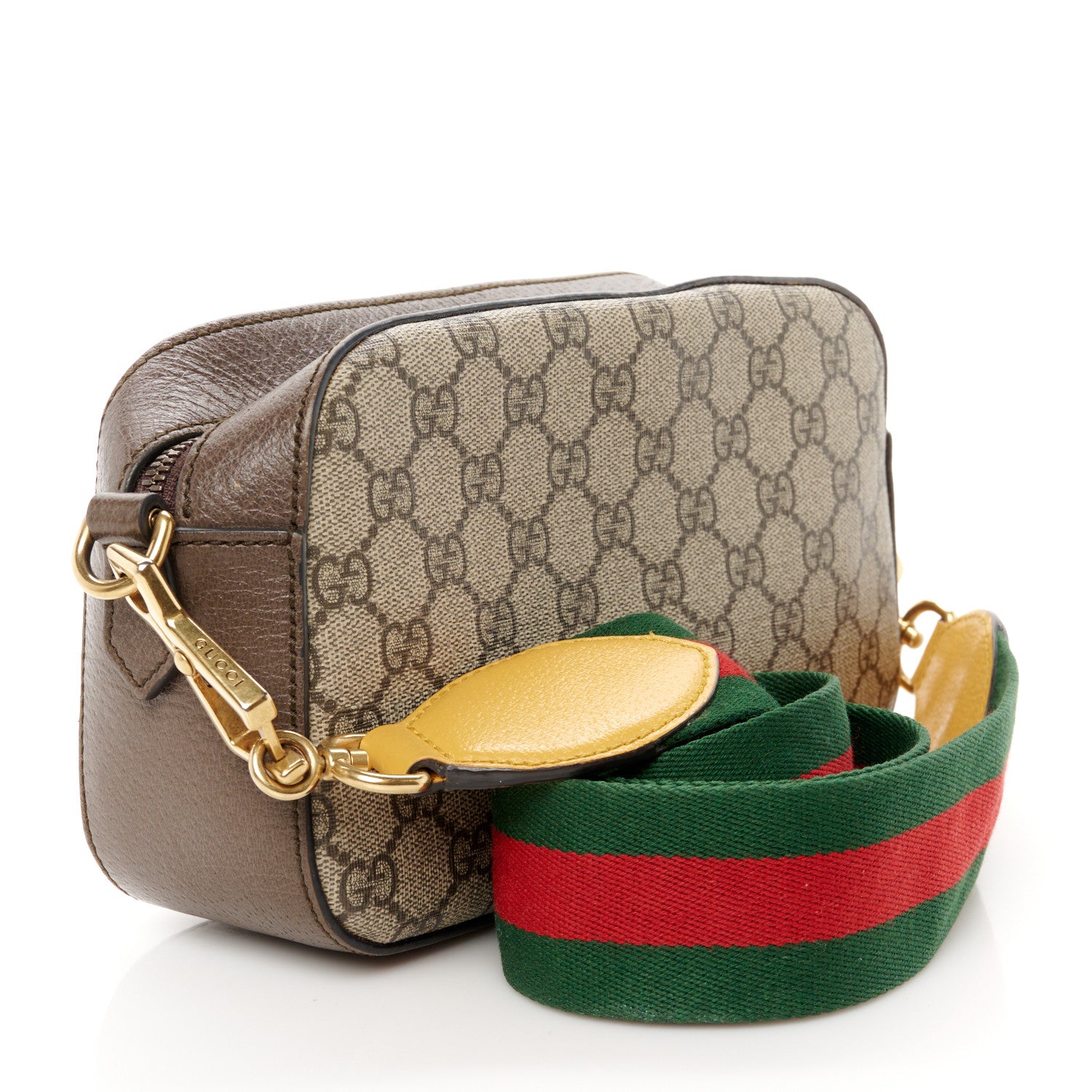 Gucci GG Supreme Monogram Web Neo Vintage Shoulder Bag Beige New Acero Crop 3 of 11