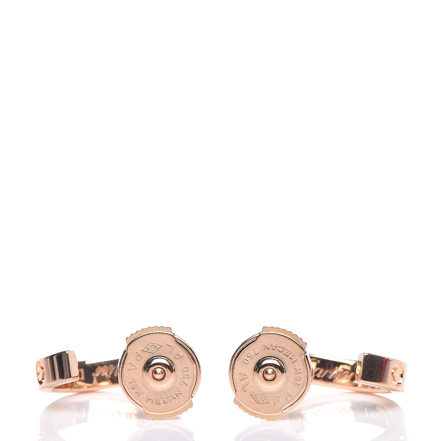 Cartier 18K Pink Gold Small LOVE Hoop Earrings 3 of 4