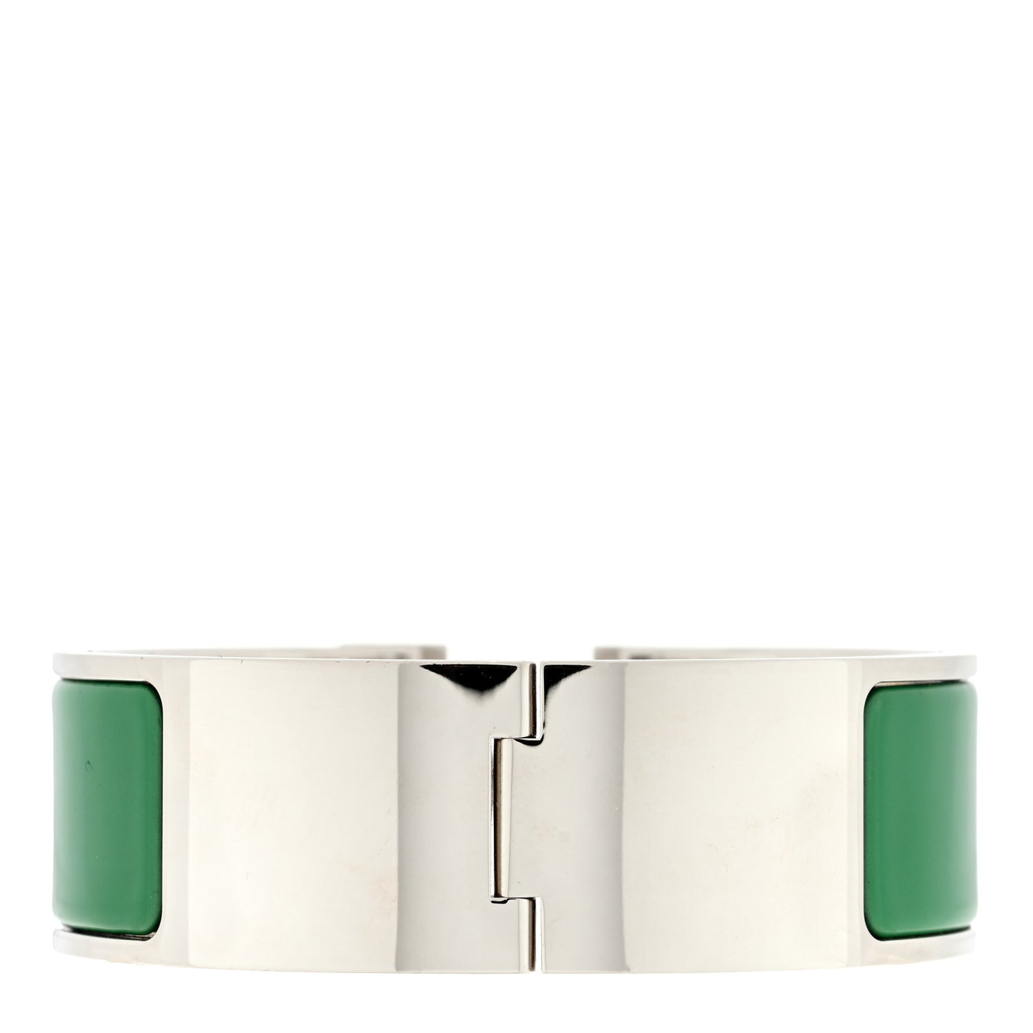 Enamel Wide Clic Clac H Bracelet PM Vert Sapin