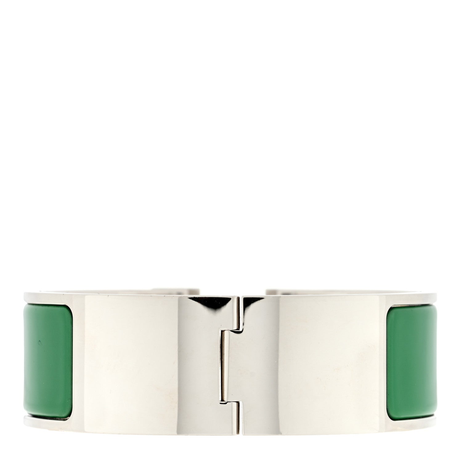 Hermes Enamel Wide Clic Clac H Bracelet PM Vert Sapin 2 of 3