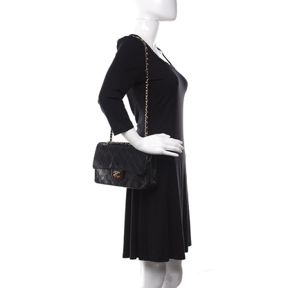 Chanel Lambskin Quilted Medium Double Flap Black 2 of 19