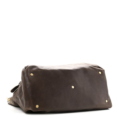Jimmy Choo Calfskin Tulita Brown Gold 4 of 9