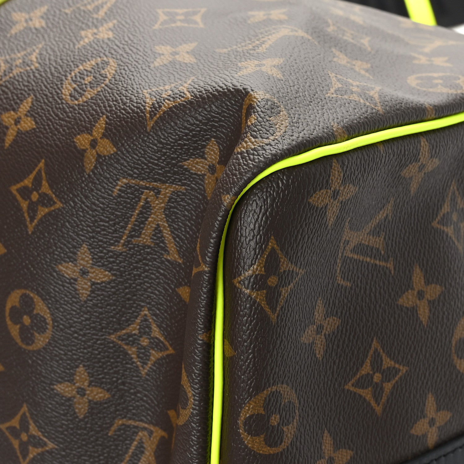 Louis Vuitton Monogram Macassar Keepall Bandouliere 50 Florescent Yellow 9 of 9