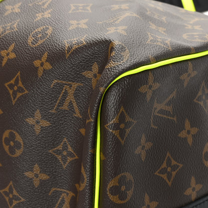 Louis Vuitton Monogram Macassar Keepall Bandouliere 50 Florescent Yellow 9 of 9