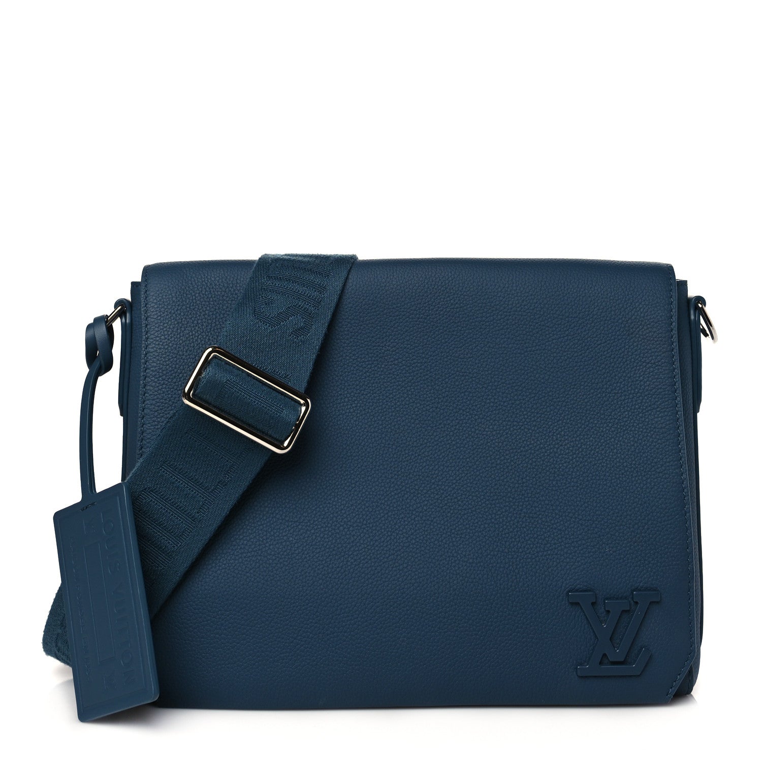 Louis Vuitton Calfskin Aerogram Takeoff Messenger Blue 1 of 9