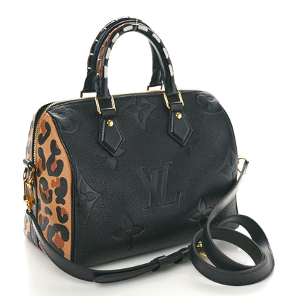 Louis Vuitton Empreinte Monogram Giant Wild At Heart Speedy Bandouliere 25 Black 3 of 9