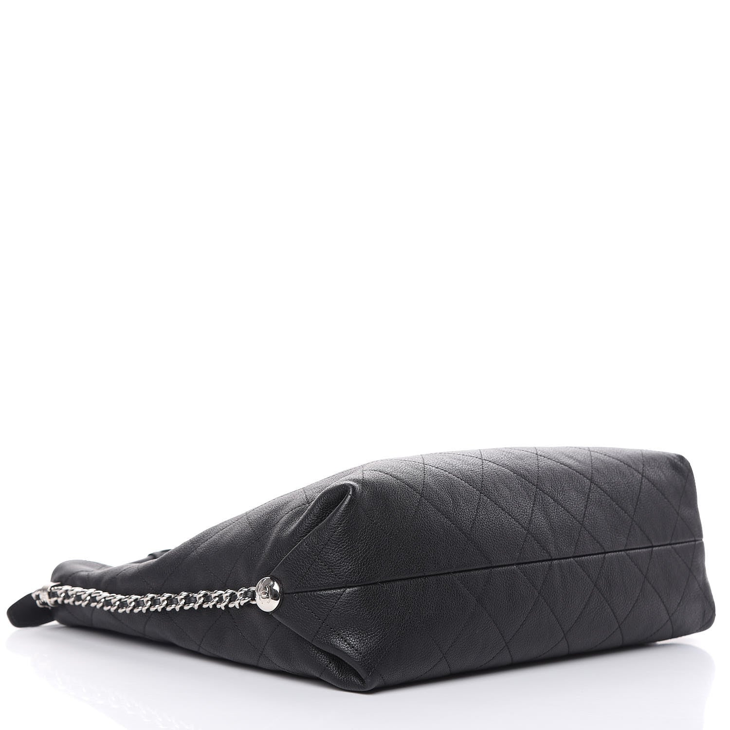 Chanel Grained Calfskin Stitched Medium Braided With Style Hobo Black 4 of 14