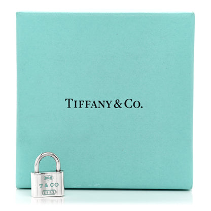 Tiffany Sterling Silver Enamel 1837 Lock Charm Blue 4 of 4