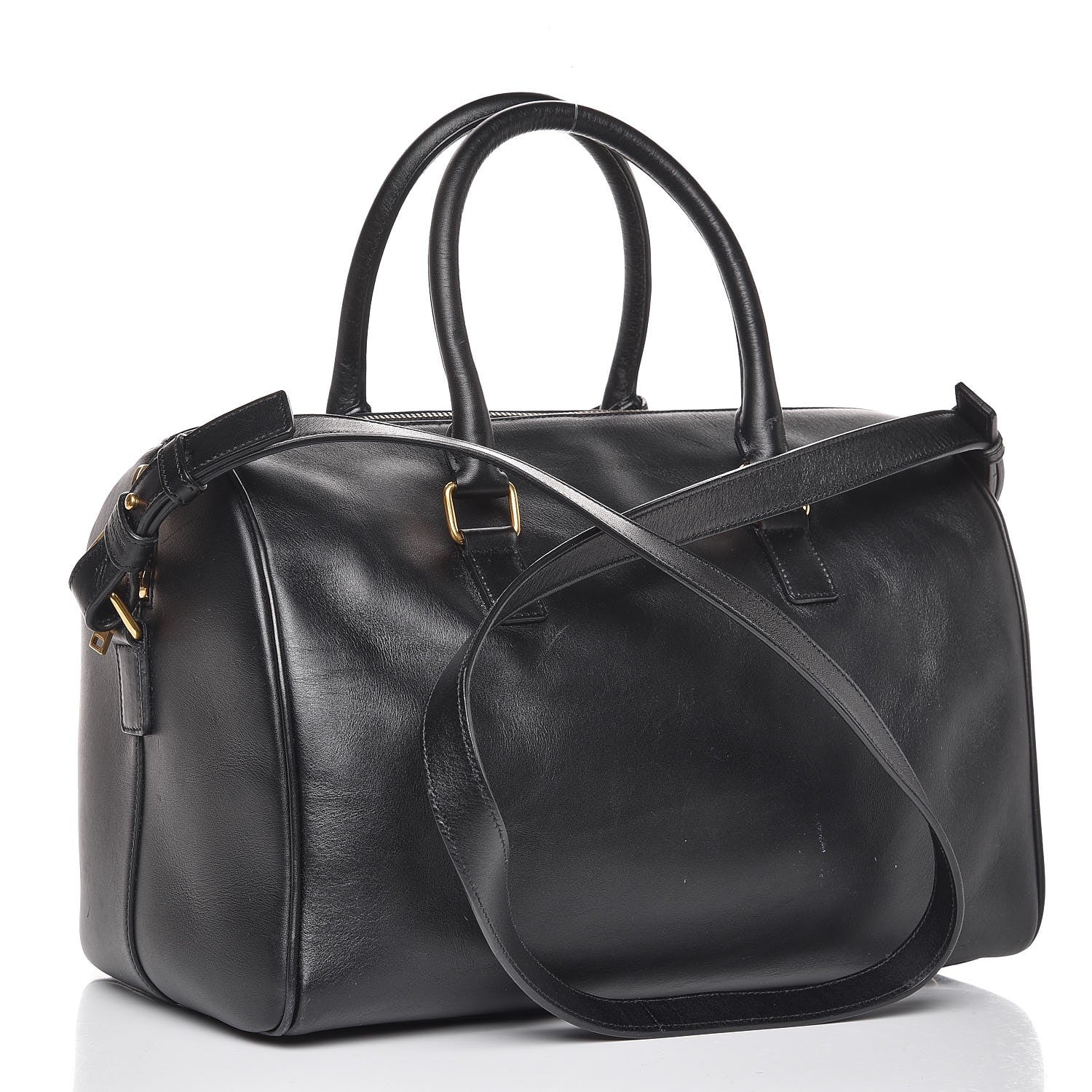 Saint Laurent Calfskin Classic Duffle 6 Black 3 of 16