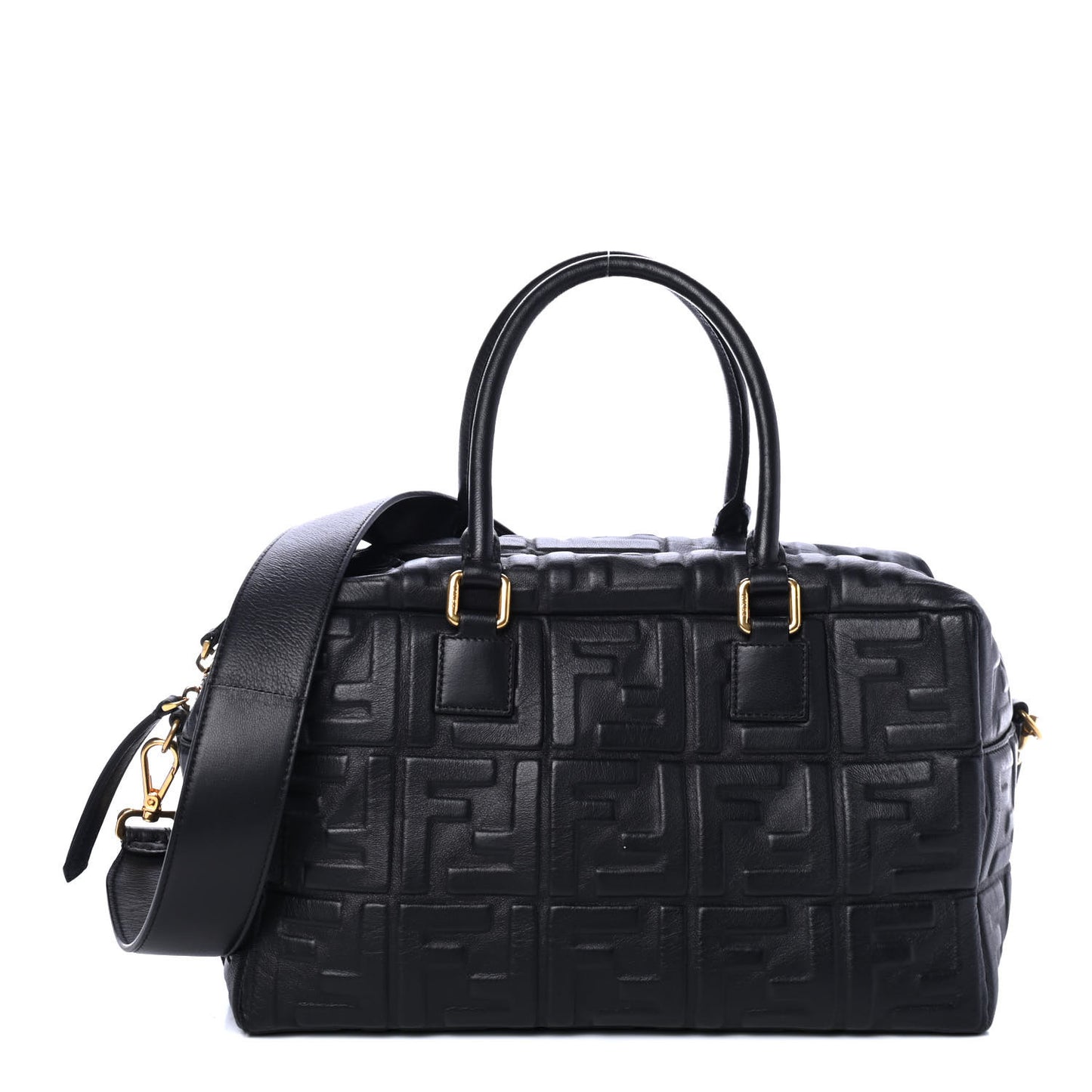 Nappa FF 1974 Embossed Small Boston Black