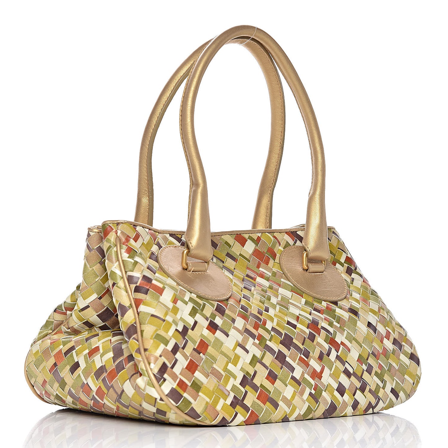 Nappa Intrecciato Satchel Multicolor
