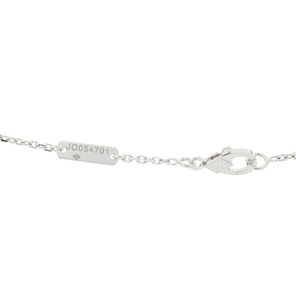 Van Cleef & Arpels 18K White Gold Mother of Pearl Vintage Alhambra Pendant Necklace 4 of 6