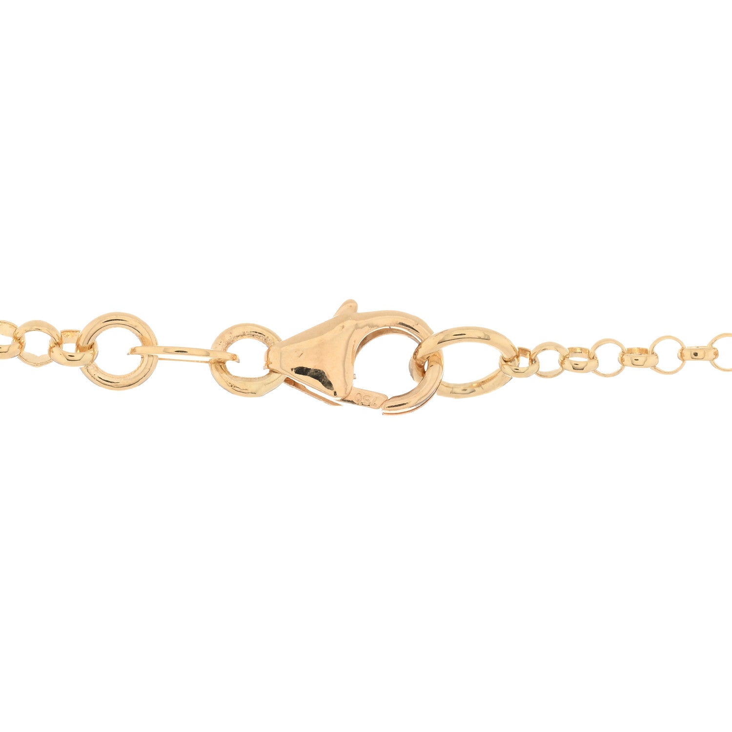 Foundrae 18K Yellow Gold Diamond Solar Lunar Strength Small Mixed Belcher Extension Chain Necklace 3 of 5